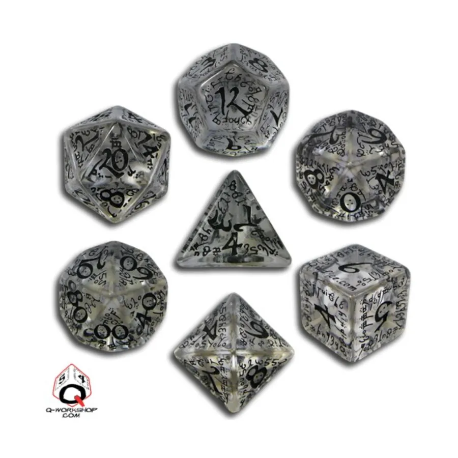 

Poly Set Прозрачный с черным (7), Elven Dice