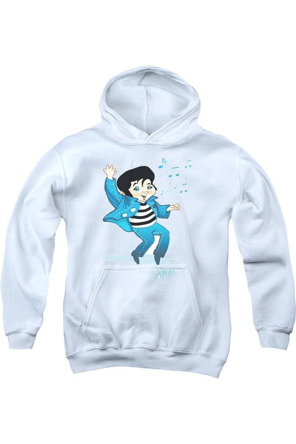 

Толстовка с капюшоном для детей Lil Jailhood от Elvis Presley Gildan, белый