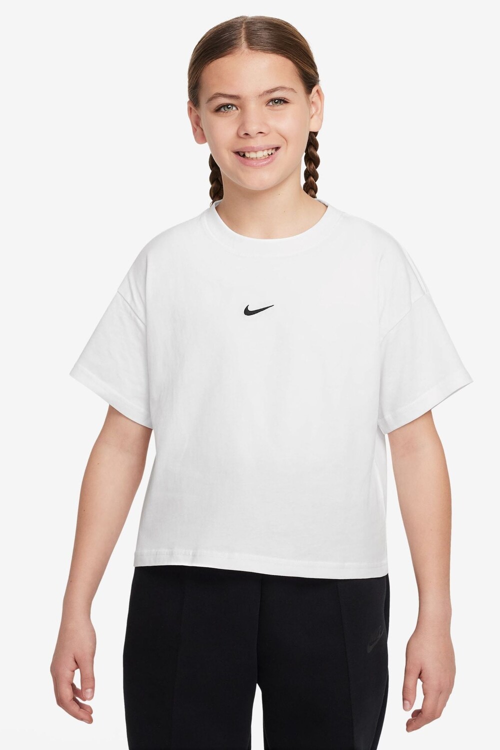 

Спортивная свободная футболка из 100% хлопка Nike, белый