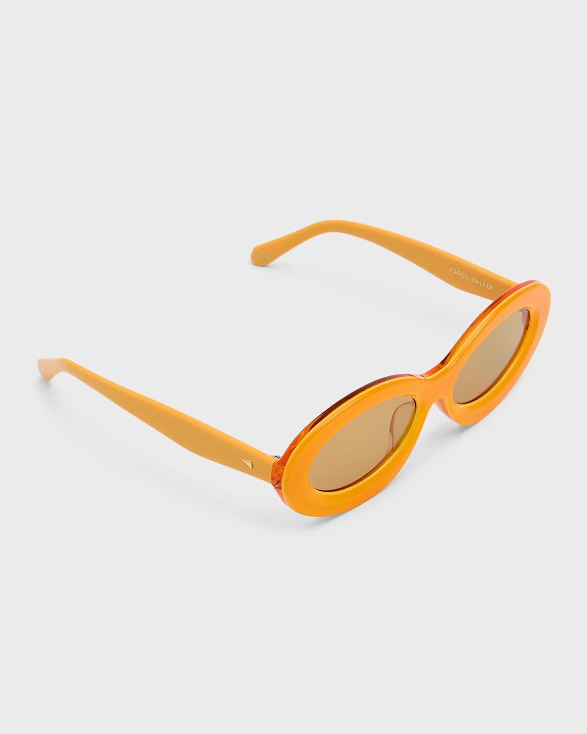 

Монохромные овальные солнцезащитные очки из ацетата Karen Walker, цвет Marigold Multi
