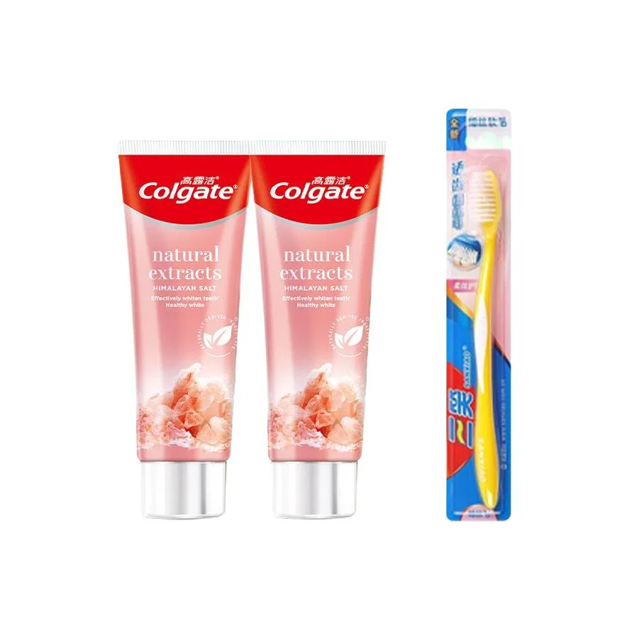 Набор для ухода за полостью рта Colgate Himalaya Rose Salt 120 г + щетка — фото 4