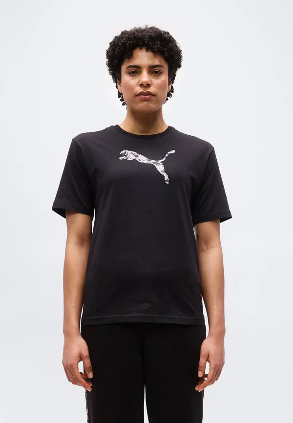 

Футболка с графическим принтом животного Puma, Black, Черный, Футболка с графическим принтом животного Puma, Black