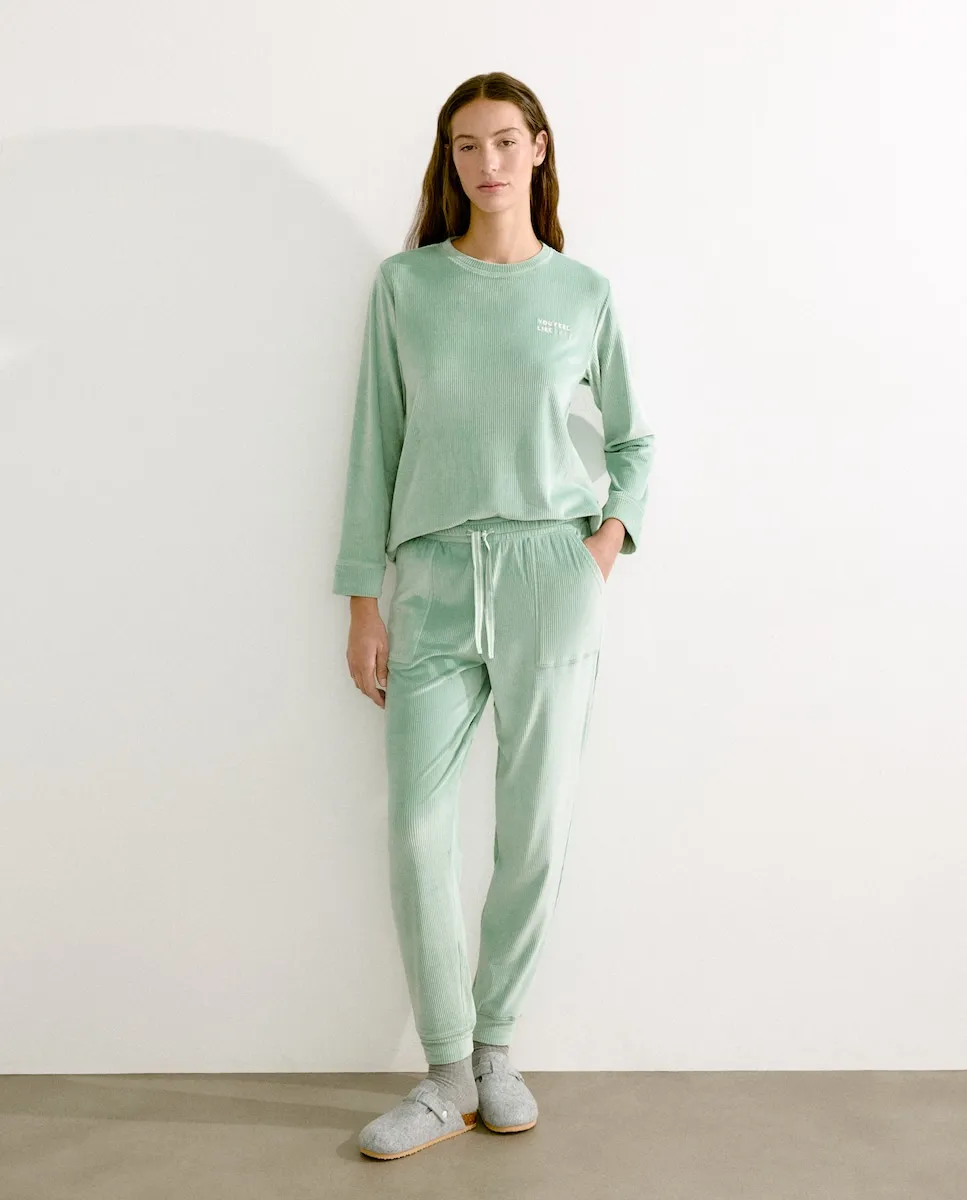 

Женская однотонная пижама из полиэстера Énfasis, нежно-голубой