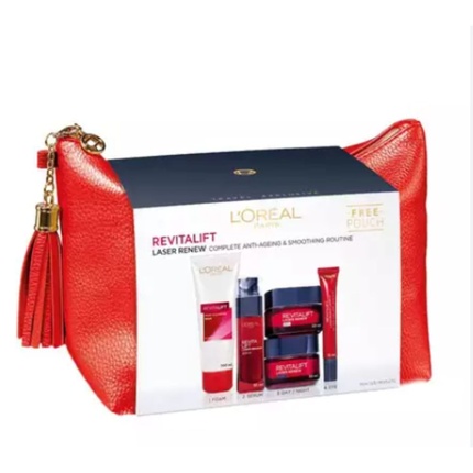 

L'Oreal Paris Revitalift Laser Renew Set - Очищающая пенка 100 мл, Крем для кожи вокруг глаз против морщин 15 г, Сыворотка для лица 30 мл, Ночной крем с гиалуроновой кислотой L'Oréal Paris
