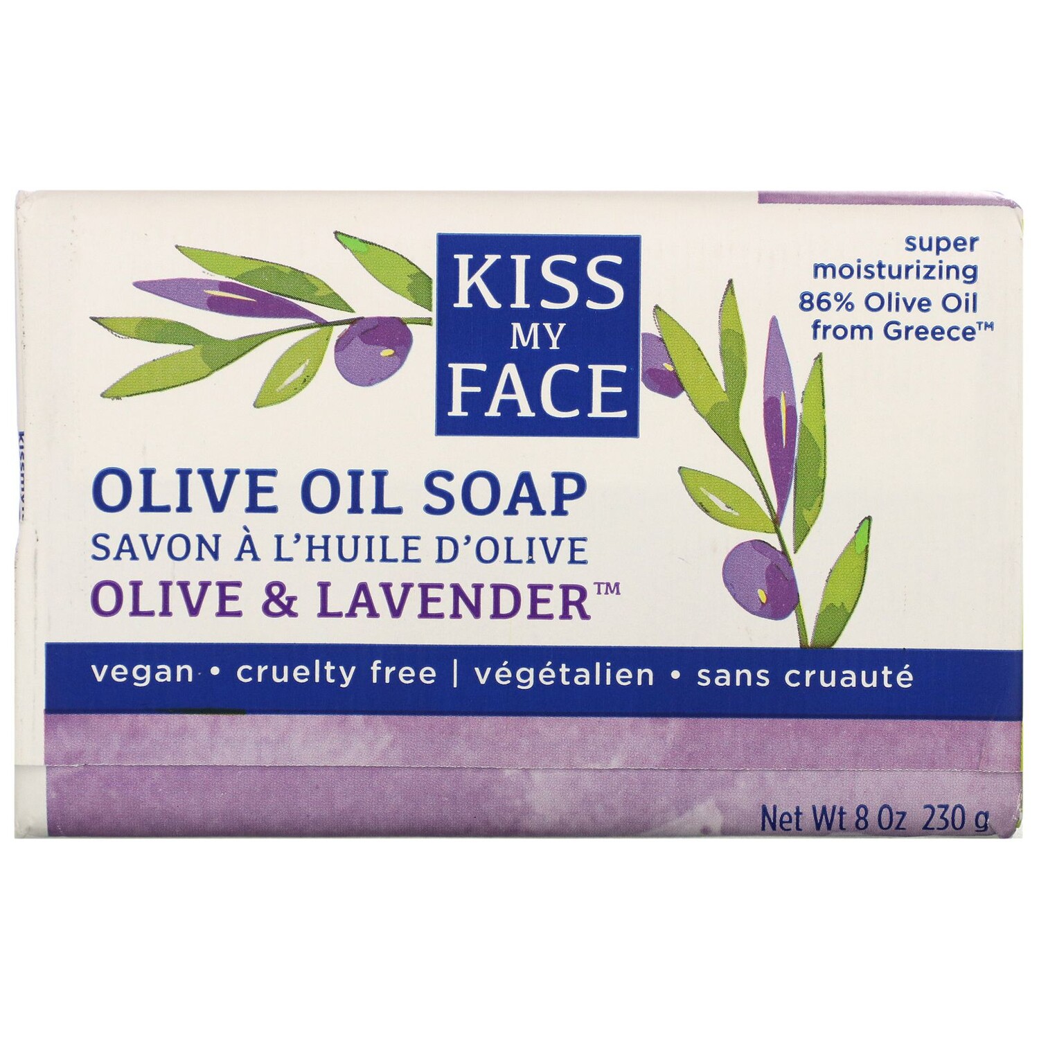 

Kiss My Face Olive Oil Soap Olive & Lavender 8 oz (230 g)