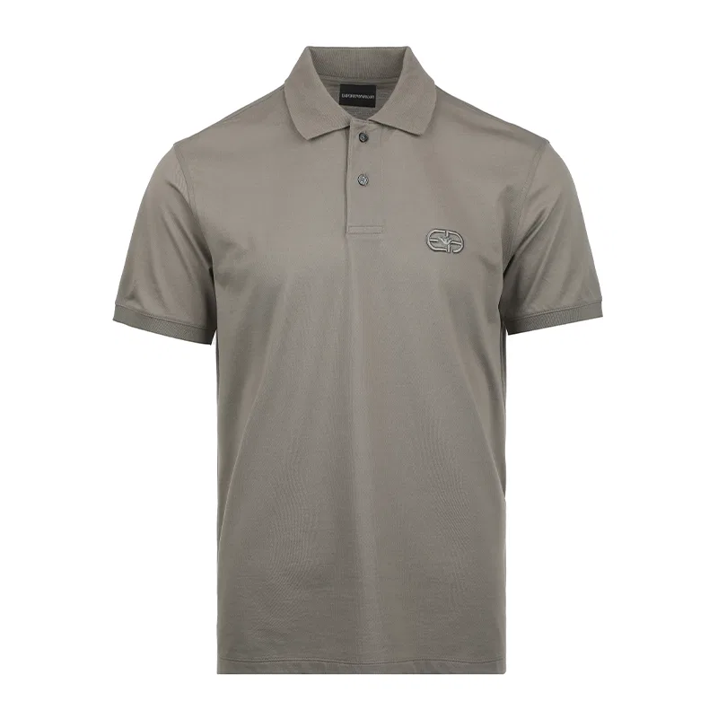 Поло мужское SS26 серое EMPORIO ARMANI, Gray