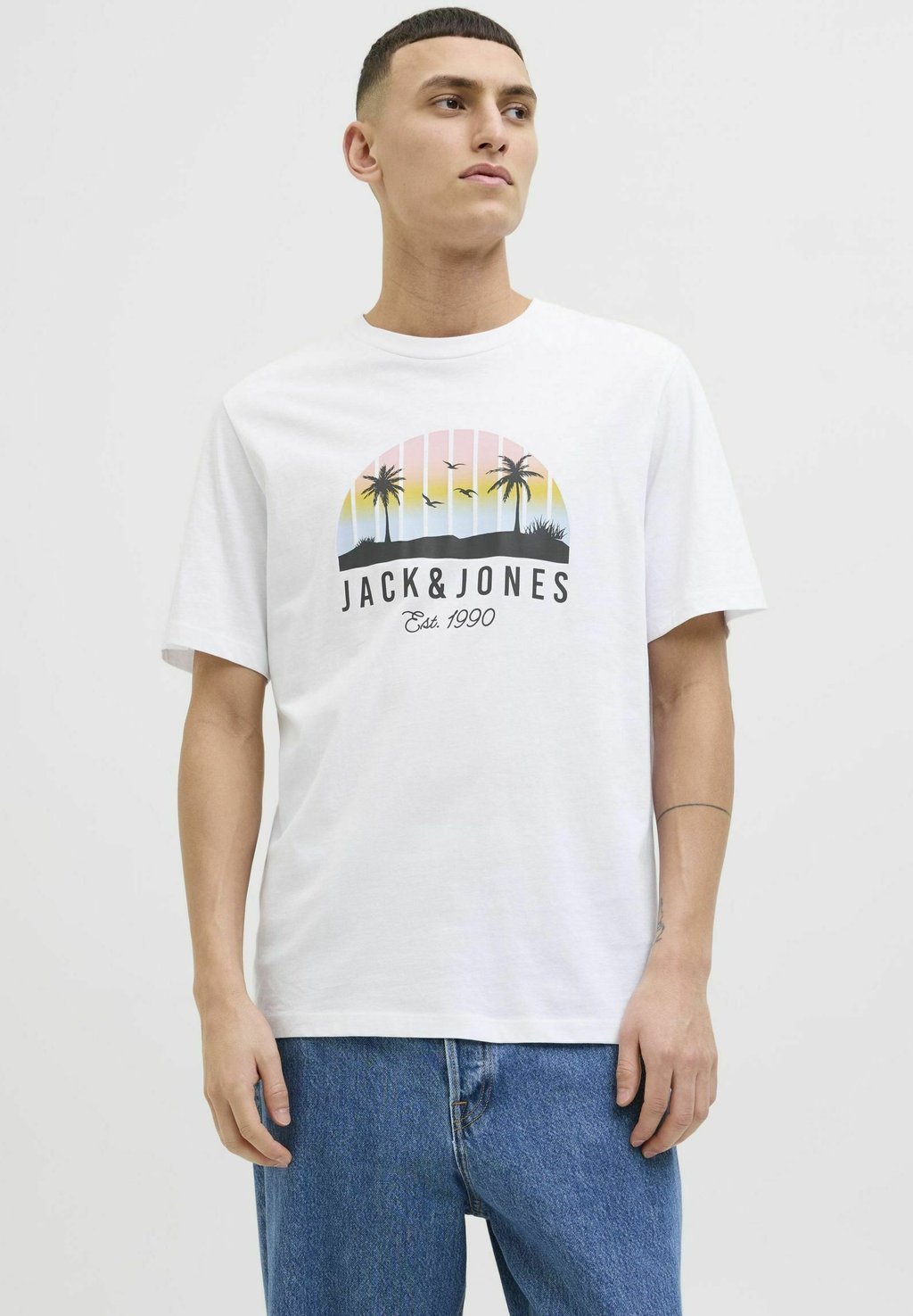 

Футболка с принтом GEDRUCKT Jack & Jones, белый