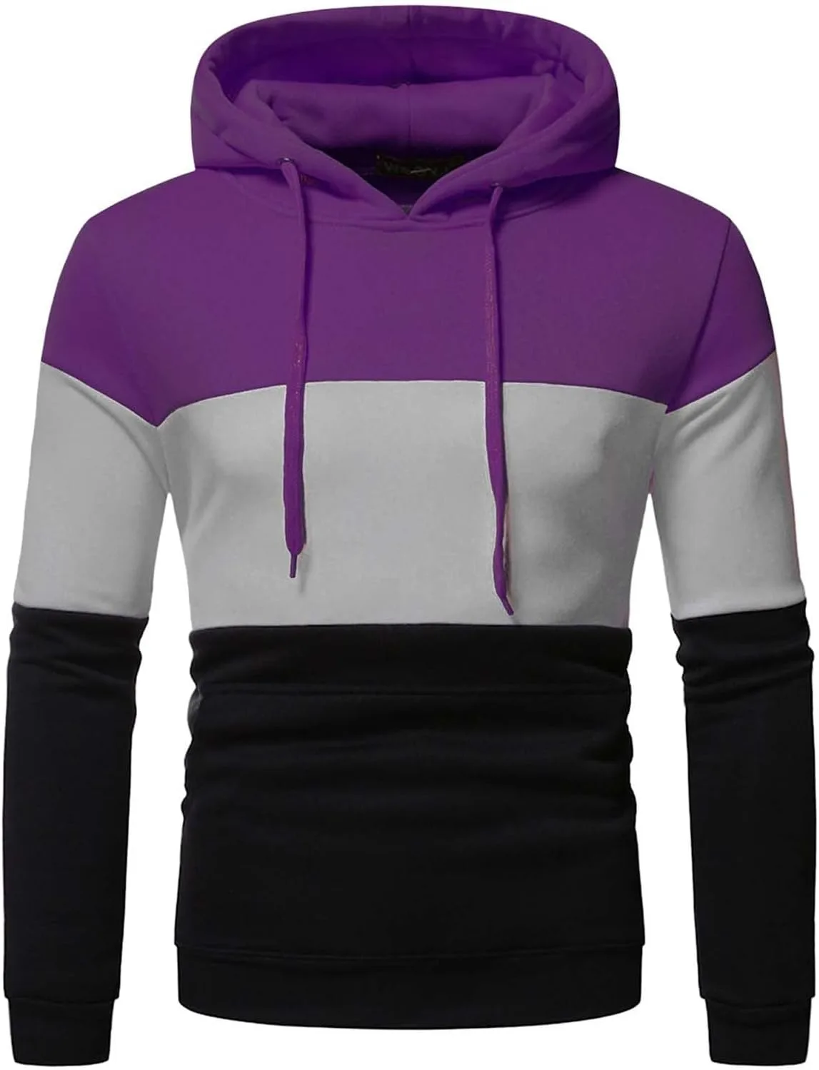 

Мужской худи с цветными блоками, флисовая подкладка, длинный рукав