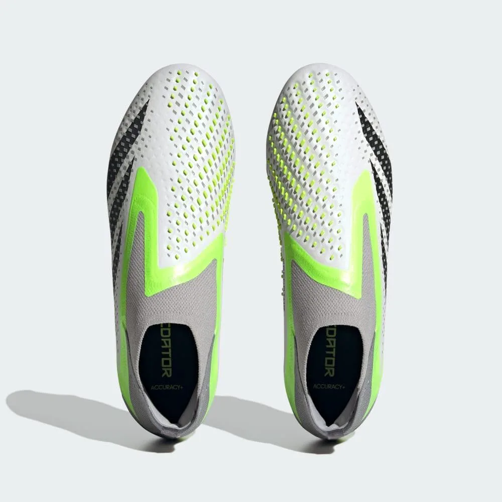 Бутсы Adidas Predator Accuracy+ FG унисекс, белый/черный — фото 4