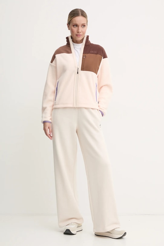 Широкие брюки Femme Galore Wideleg Fleece из флиса Adidas Originals, бежевый — фото 2