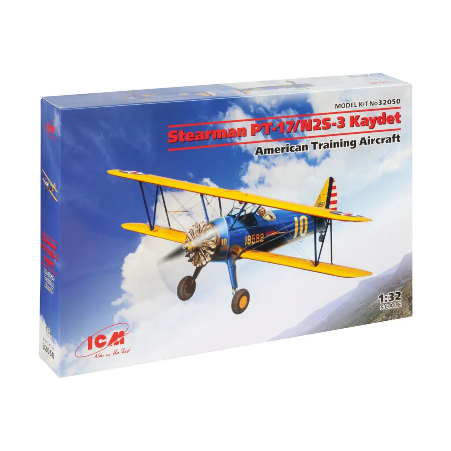 

Учебно-тренировочный самолет Stearman PT-17/N2S-3 Kaydet, Military Models 1/32 Scale (ICM)