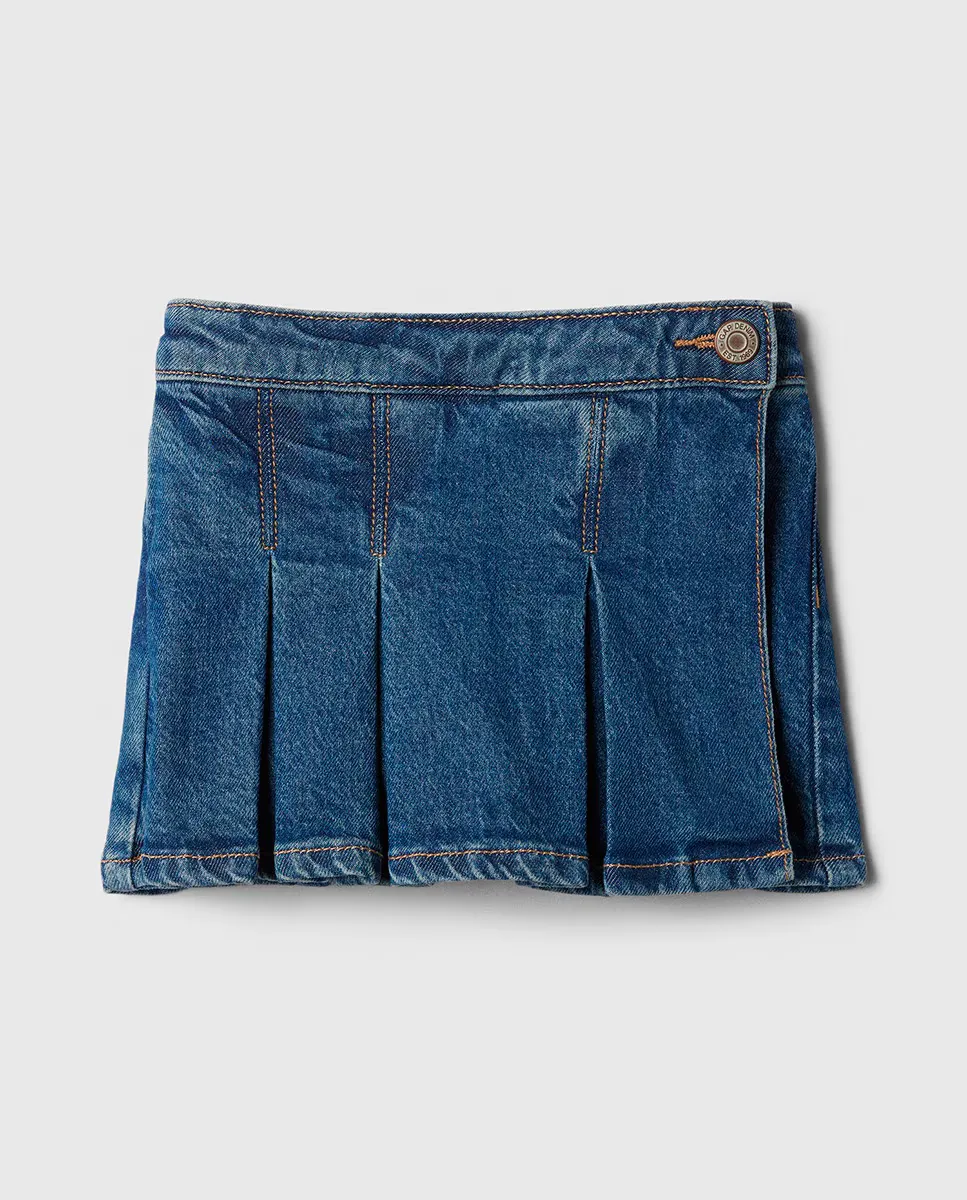 

Джинсовая юбка со складками для девочки Gap, цвет Azul Índigo