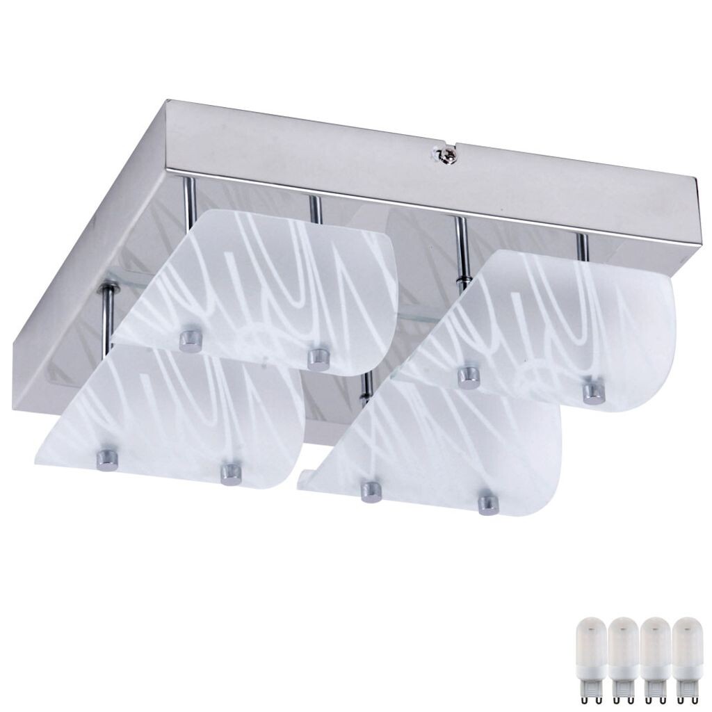 

Элегантный светодиодный потолочный светильник из стекла GRANAT. etc-shop, белый