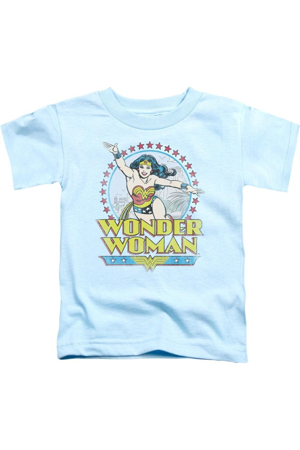 

DC Comics Wonder Woman "Звезда Райского Острова" детская футболка с коротким рукавом Gildan, светло-голубой