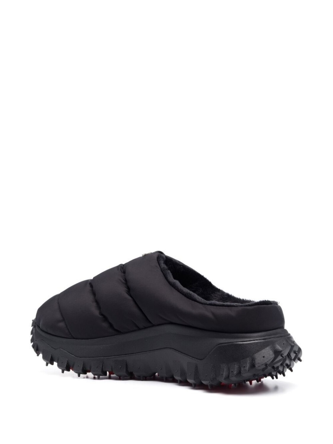 6 MONCLER 1017 ALYX 9SM стеганые шлепанцы с подкладкой из искусственного меха, черный — фото 3