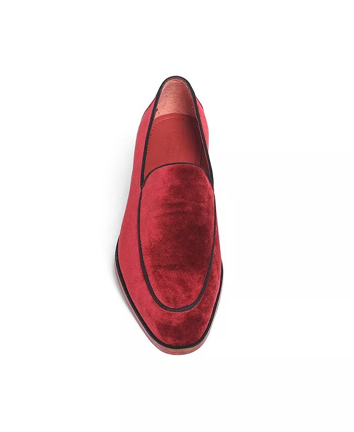 Мужские бархатные свадебные мокасины Prince Slip-On Carlos by Carlos Santana, красный — фото 4