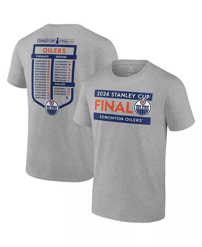 

Мужская футболка Steel Edmonton Oilers 2024 Stanley Cup Final Roster Fanatics