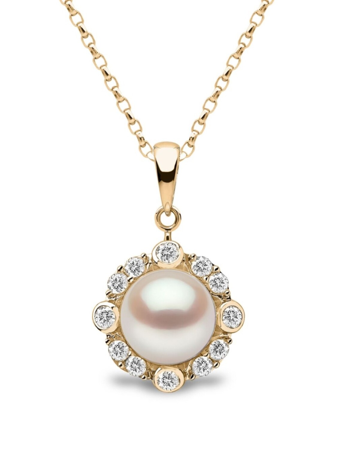 

Колье Trend из желтого золота с жемчугом и бриллиантами Yoko London, белый