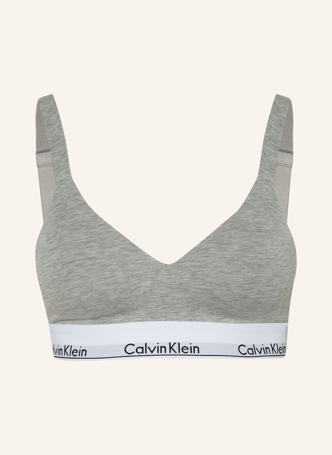 

Современный хлопковый бюстгальтер пуш-ап. Calvin Klein, серый