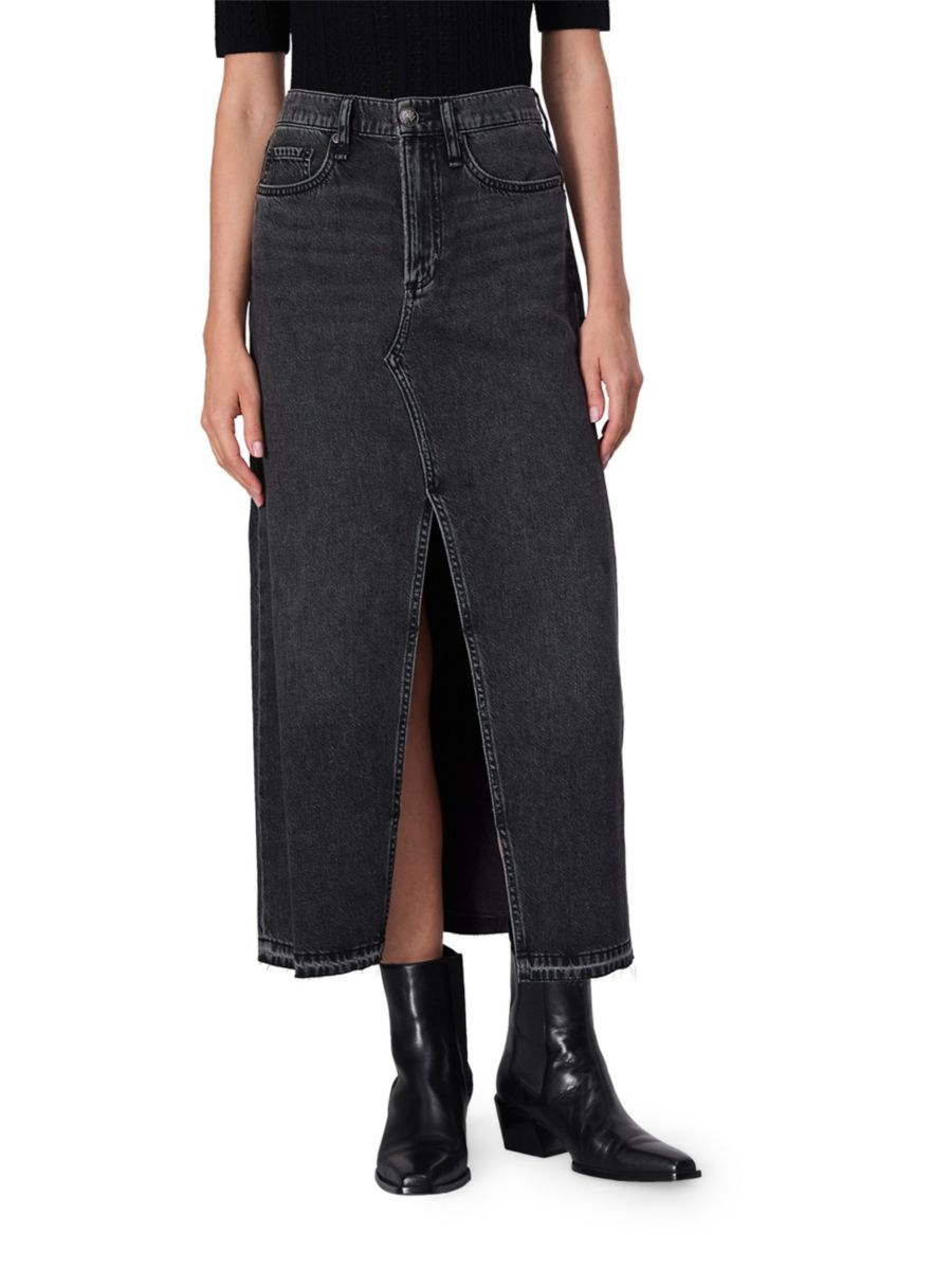 

Юбка-миди Clara Featherlight rag & bone, черный