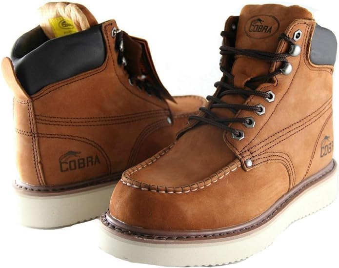 

Ботинки с мягким носком для мужчин Cobra Boot, мужская промышленная и строительная обувь, удобные, противоскользящие защитные ботинки Cobra Plus, коричневый