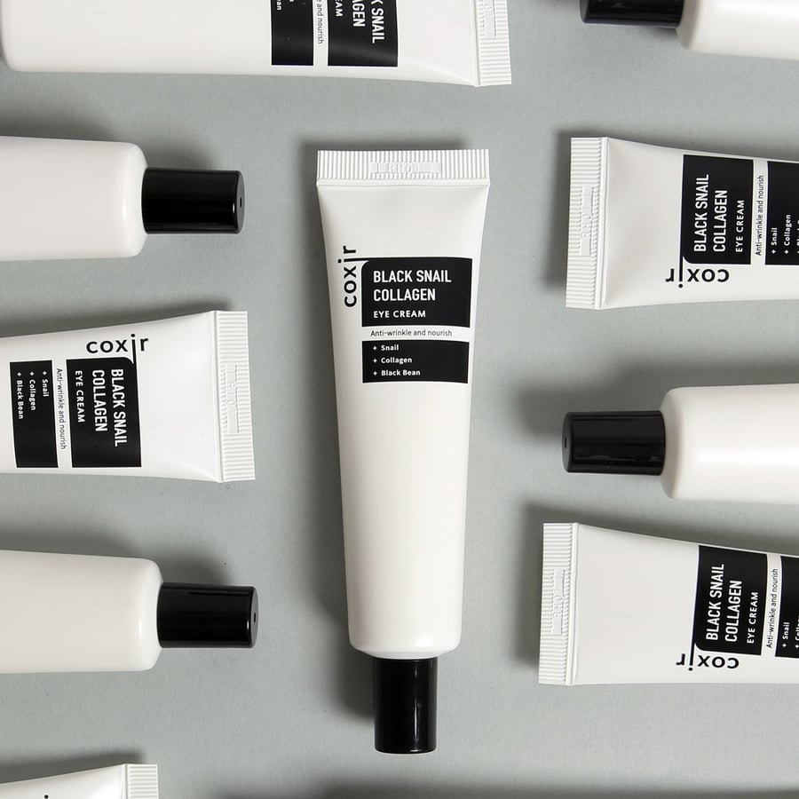 Крем для лица Coxir — BLACK SNAIL COLLAGEN LINE ДЛЯ ГЛАЗ ПРОТИВ МОРЩИН С МУЦИНОМ УЛИТКИ И КОЛЛАГЕНОМ, 30 мл — фото 2
