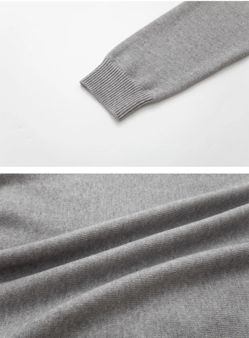 Мужской свитер с отворотом, зимний теплый вязаный топ Generic, коричневый — фото 4