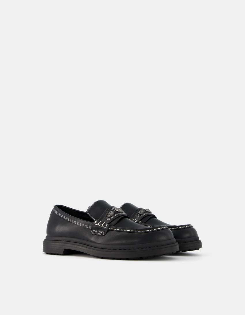 

Ковбойские мокасины Bershka, черный