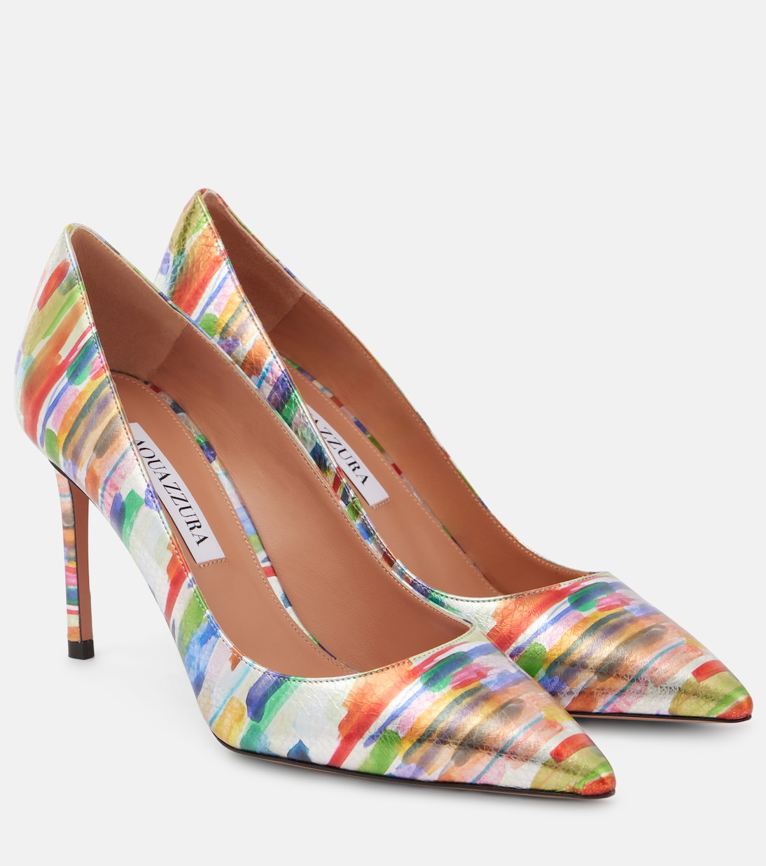 Кожаные туфли Purist 85 Aquazzura, Rainbow