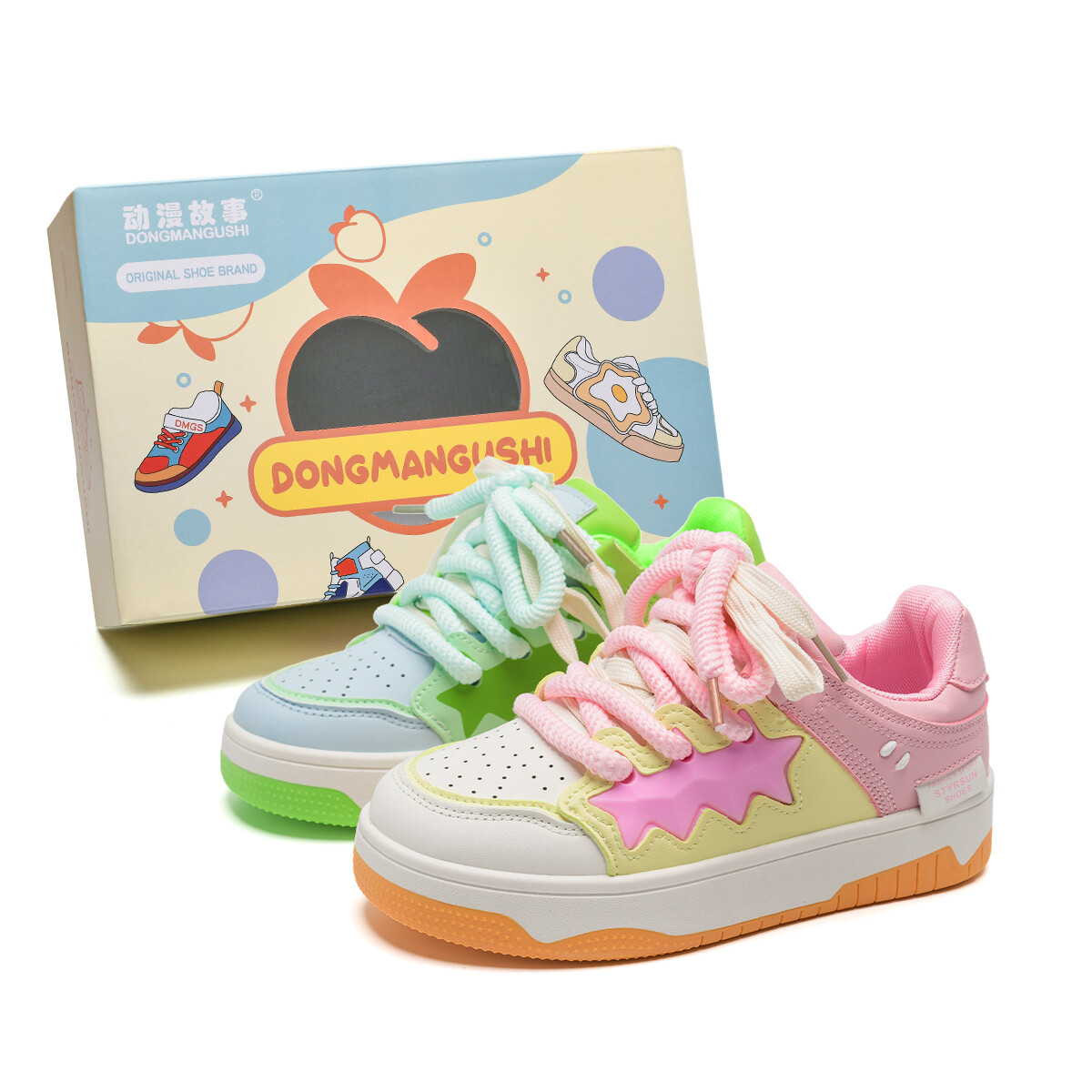 

Кеды, скейтборд обувь женская низкая белый Anime Story