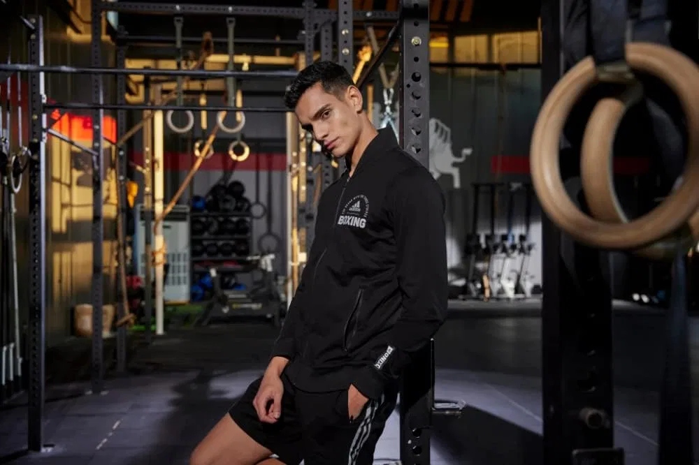 Куртка-бомбер тренировочная Adidas, Black/Grey — фото 3