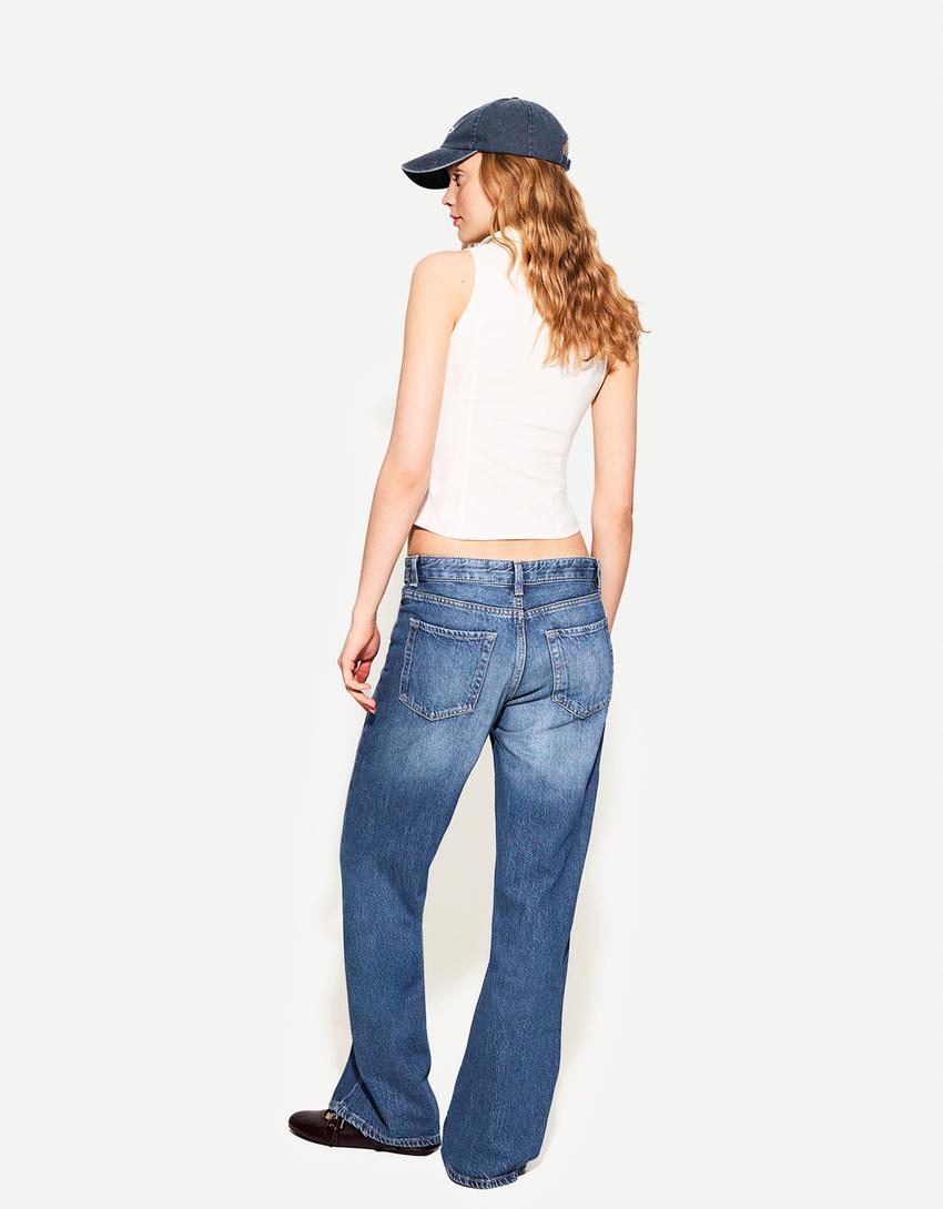 

Широкие джинсы 90-х годов Bershka, синий