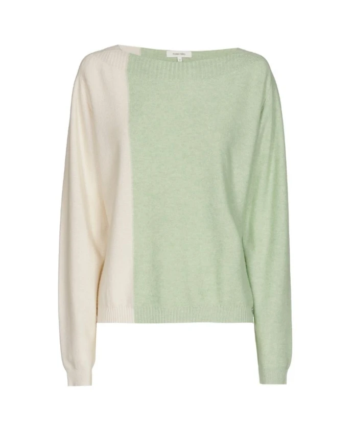 

Двухцветный свитер из шерсти и кашемира Marie Mãro, зеленый