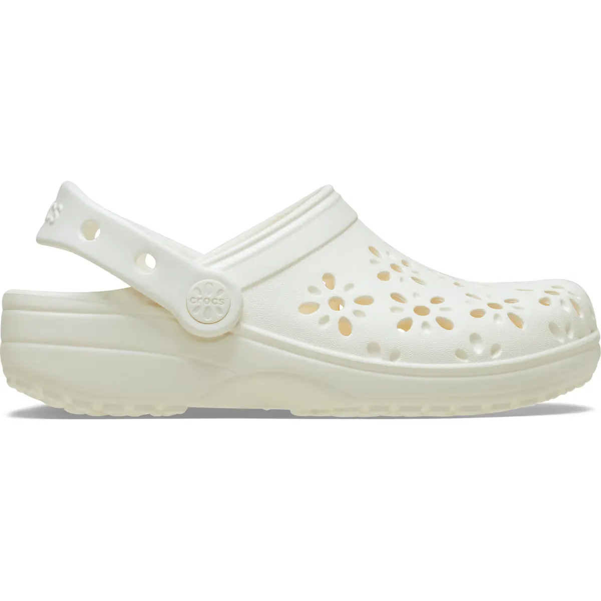 

Классические сабо с цветочным вырезом K Crocs Детские сабо, белый