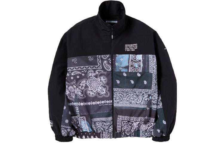 

NEIGHBORHOOD Куртка-трековка с кропом и банданой, Black