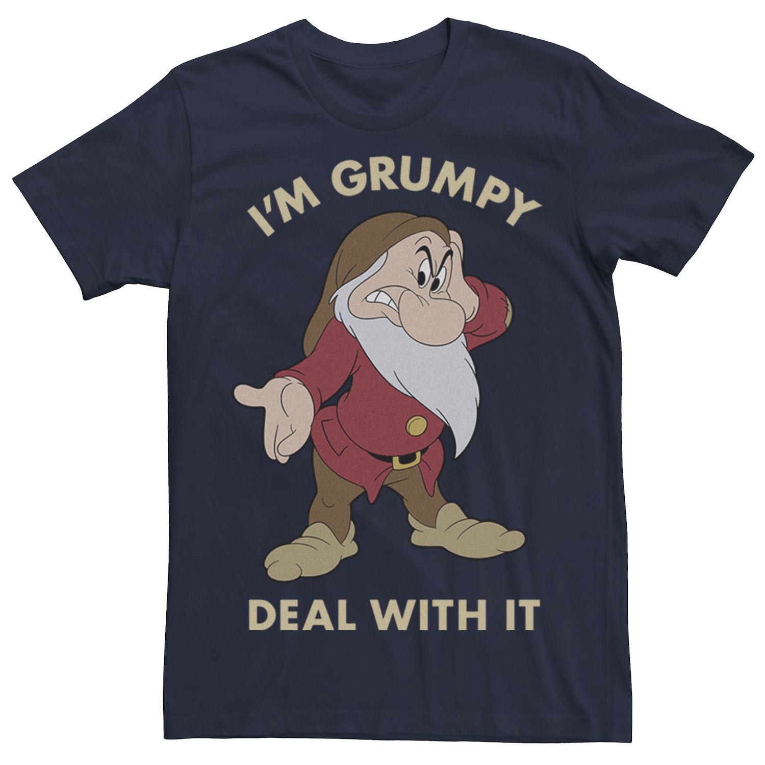 

Мужская футболка Disney Snow White I'm Grumpy Deal With It с портретом