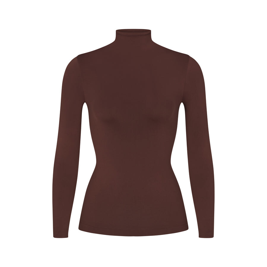 

Водолазка топ SKIMS Soft Smoothing Seamless, цвет Cocoa