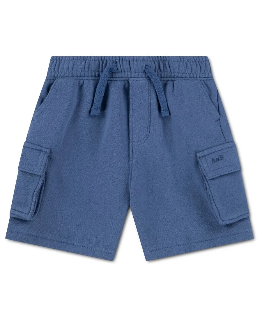Детские флисовые шорты-карго для мальчиков Abercrombie Kids, синий