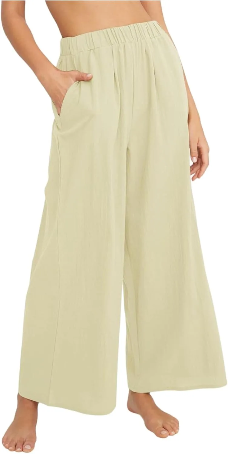 

Женские брюки Plus Size Wide Leg с высокой талией RODYETQQ