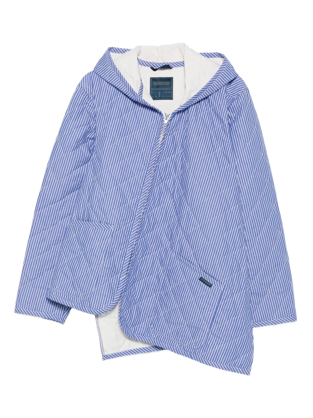 

Пуховик в полоску Comme Des Garçons Shirt, синий