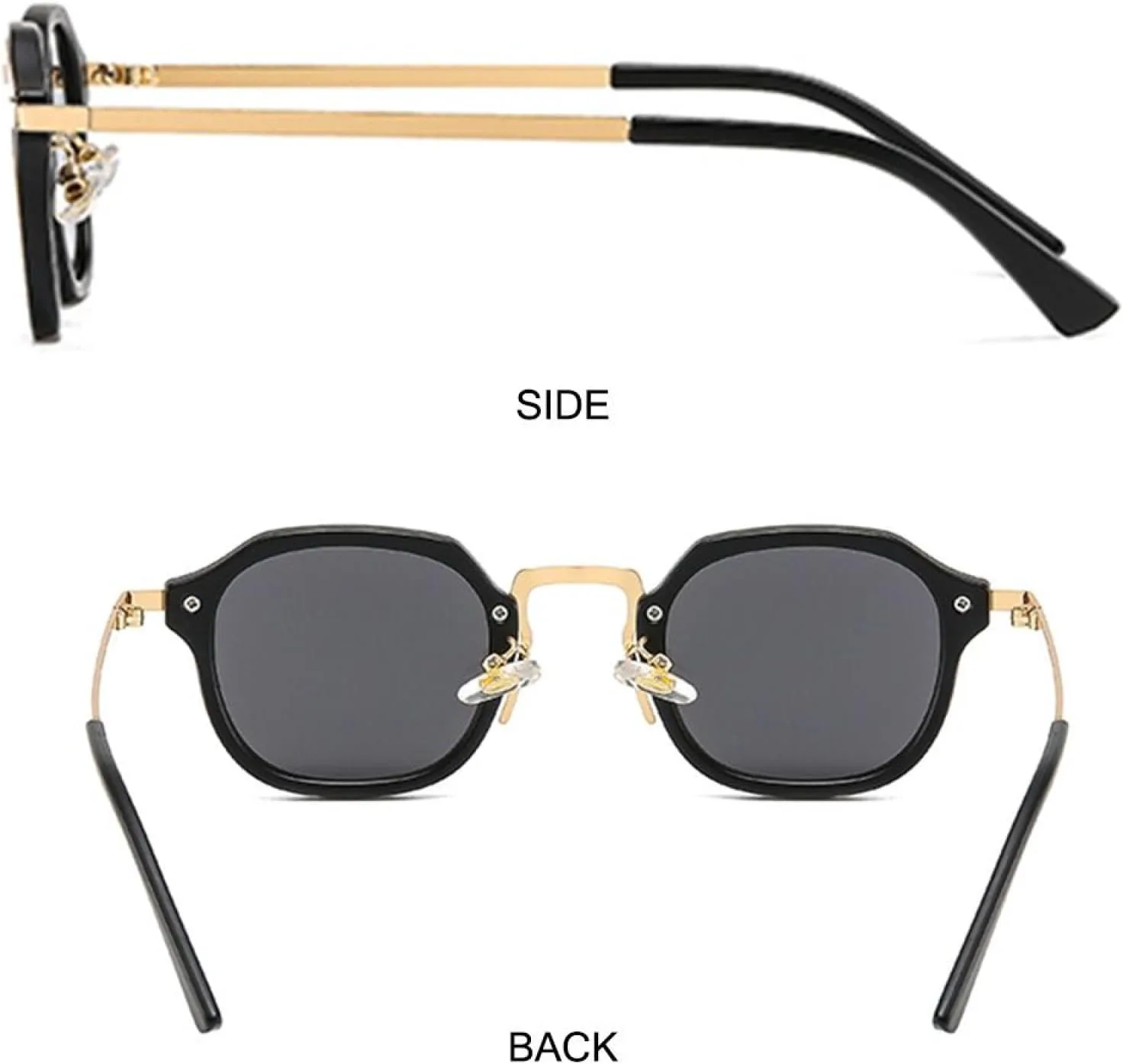 

Солнцезащитные очки в металлической оправе, маленькие, в стиле ретро, ​​с защитой от УФ-излучения UV400, для вождения, в стиле панк, для женщин и мужчин TVTBBVV, C3