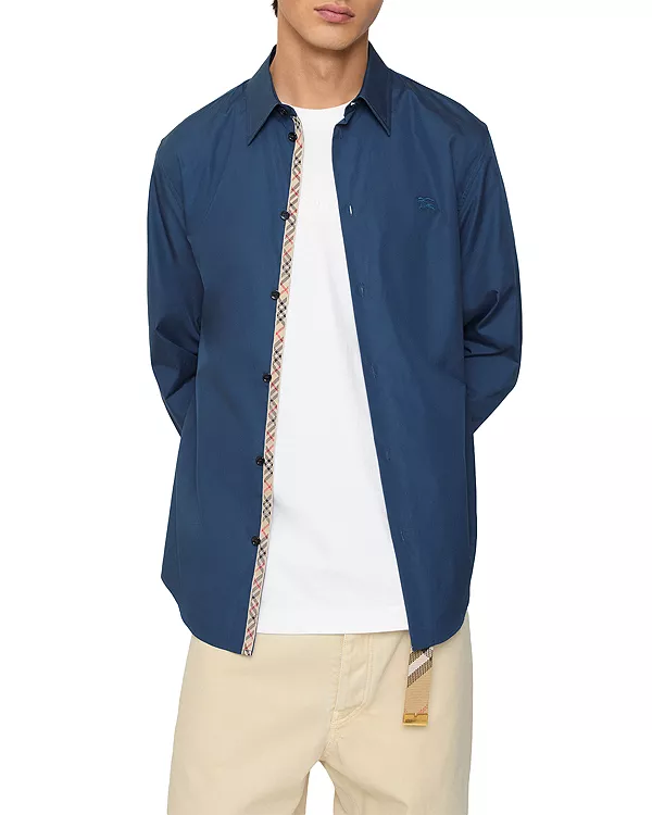 

Рубашка Сэм с длинным рукавом Burberry, синий