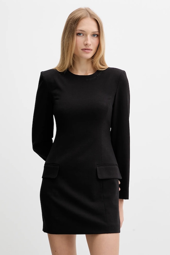 

Платье с добавлением шерсти Armani Exchange, черный