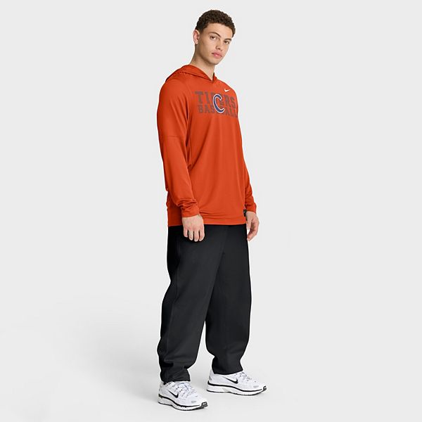 Мужская оранжевая футболка с капюшоном Clemson Tigers Dugout Dri-Fit Nike — фото 4