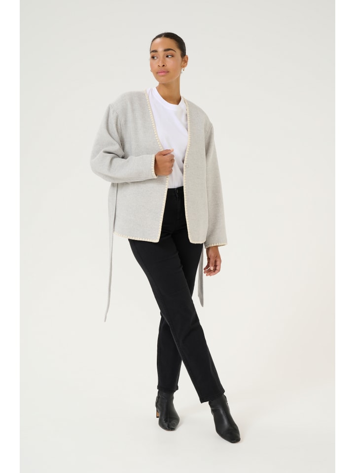 

Пуховик Kaffe, цвет light grey melange