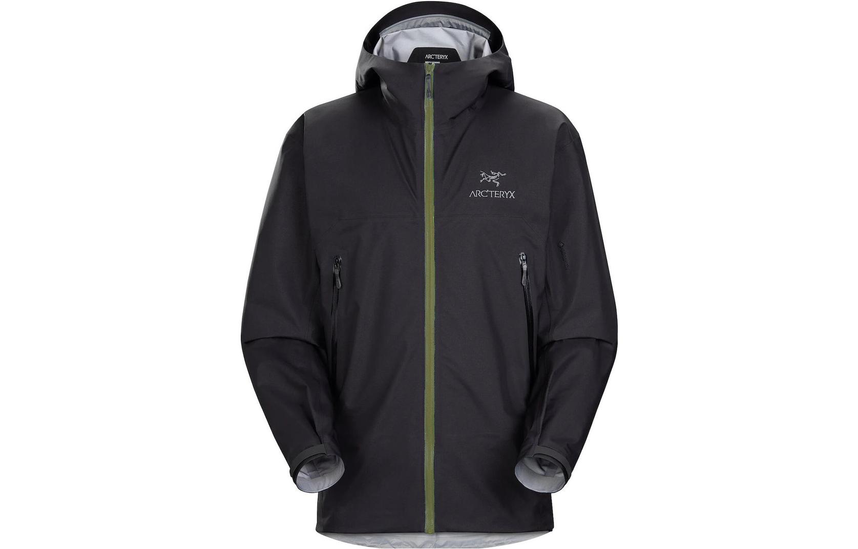 

Arcteryx Ветровка мужская для походов на открытом воздухе водонепроницаемая ветрозащитная дышащая, Black-Olive Green