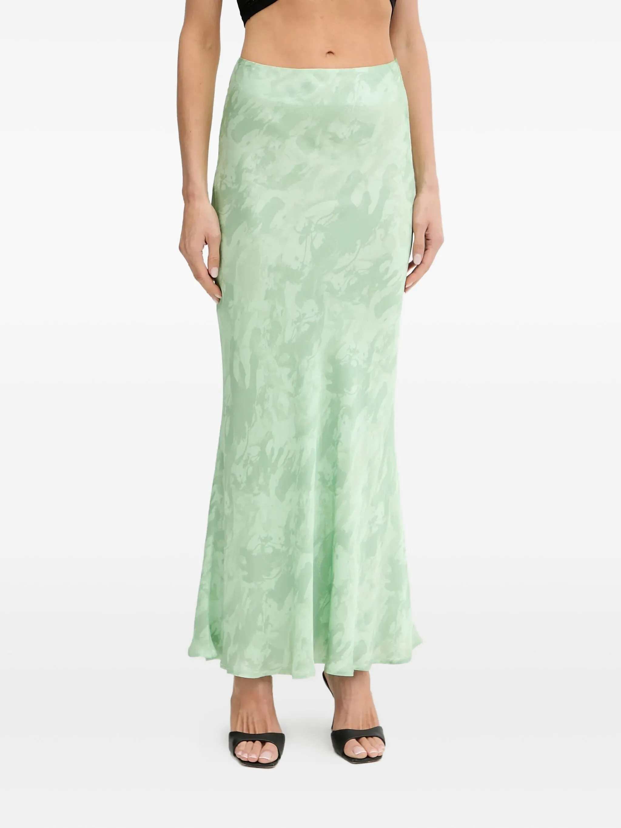 

Юбка миди с принтом Pinko, зеленый