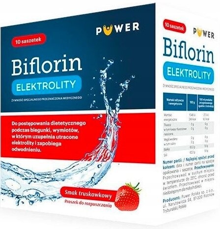 

Электролиты Puwer, Бифлорин, Клубника, 10 пакетиков. Puwer Polska