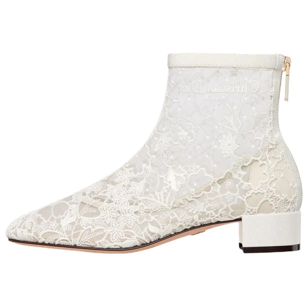 Naughtily D ботильоны 3см женские white DIOR, Original Shoe Box Included