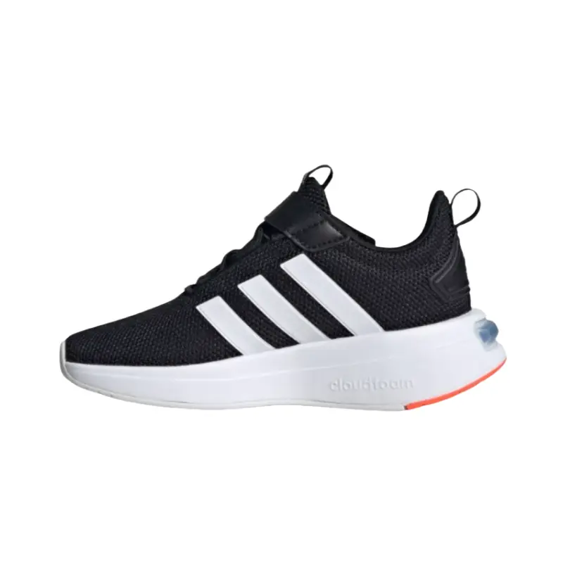 Adidas Racer tr23 нескользящие и дышащие низкие детские повседневные кроссовки black/white/neon red kids' — фото 3